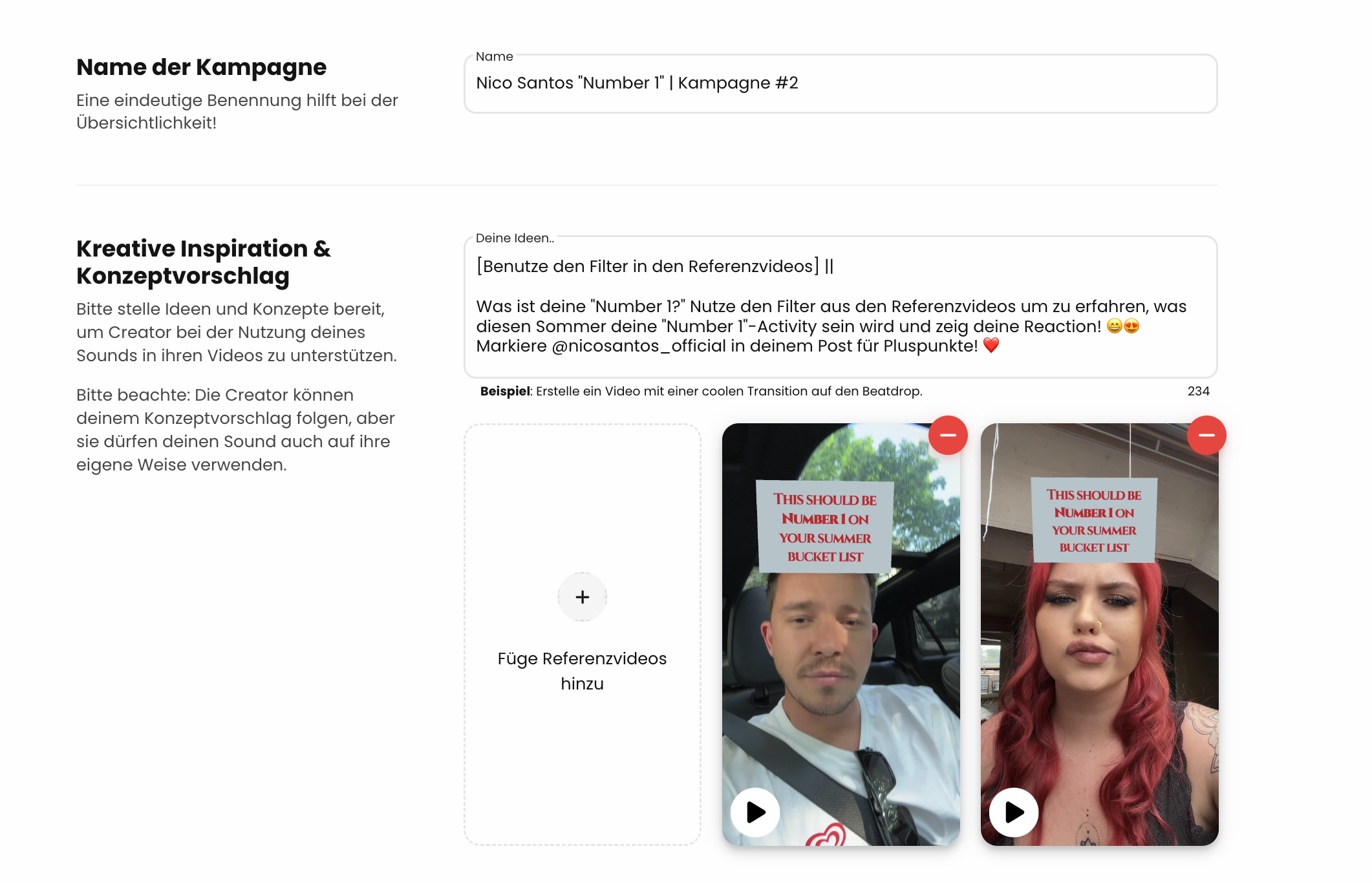 Kampagnen Setup | SongPush